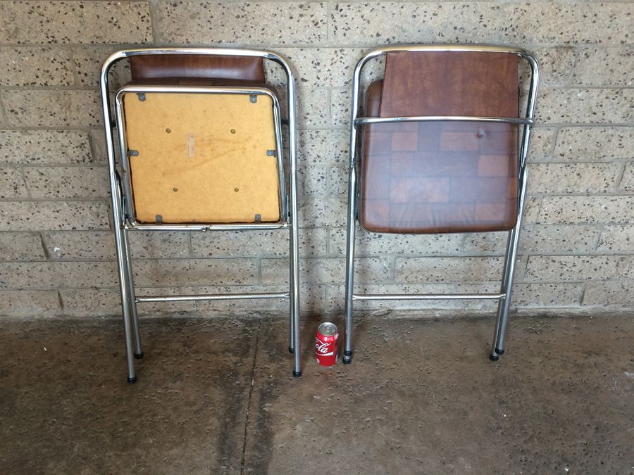 Pair of Chrome Folding Chairs [Photo 6]