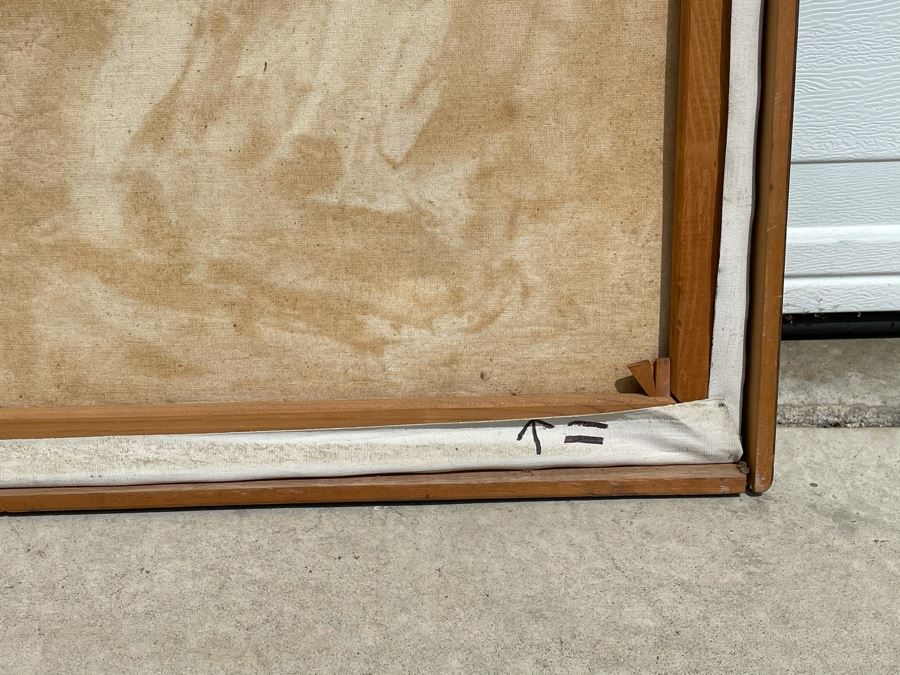 Original Signed Fred Hocks (1886-1981) Framed Painting On Canvas 48 X 36 (Ferdinand Hocks) - Fred's Artwork Was Exhibited In The San Diego Museum Of Art - Client Was Friends With Artist [Photo 16]