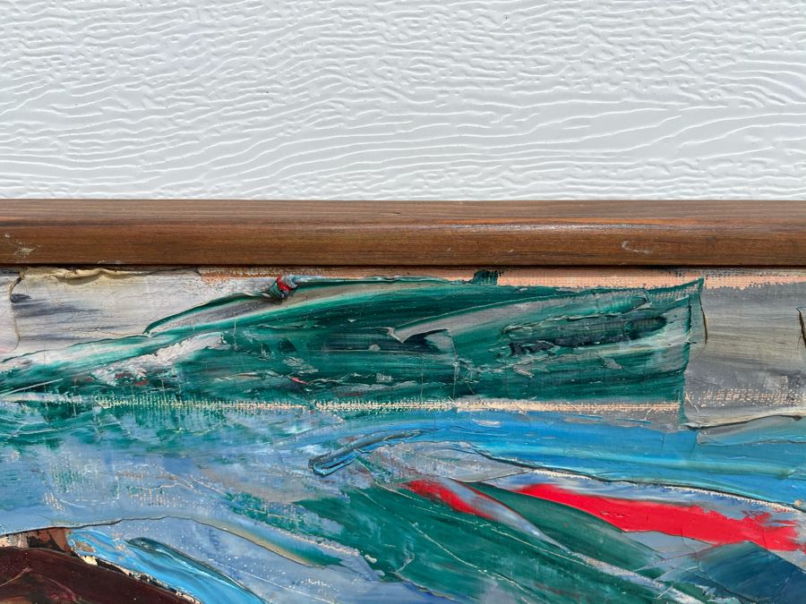 Original Signed Fred Hocks (1886-1981) Framed Painting On Canvas 48 X 36 (Ferdinand Hocks) - Fred's Artwork Was Exhibited In The San Diego Museum Of Art - Client Was Friends With Artist [Photo 12]