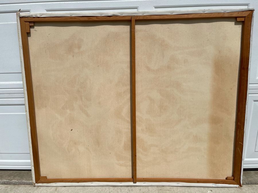 Original Large Unsigned Fred Hocks (1886-1981) Painting On Canvas (Ferdinand Hocks) 50 X 40 - Fred's Artwork Was Exhibited In The San Diego Museum Of Art In 1976 - Client Was Friends With Artist [Photo 8]