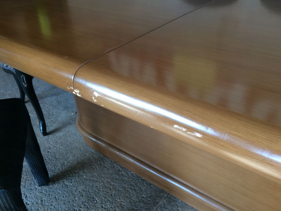 Custom Designer Dining Table with 2 Leaves and 6 Chairs [Photo 12]