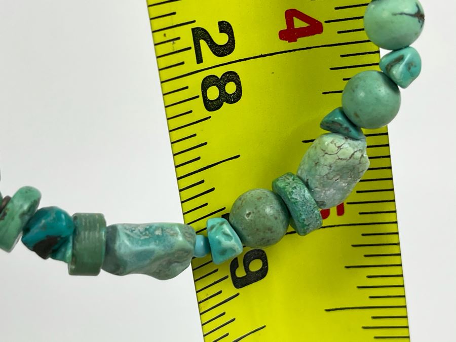 Turquoise Beaded Necklace 60'L [Photo 7]