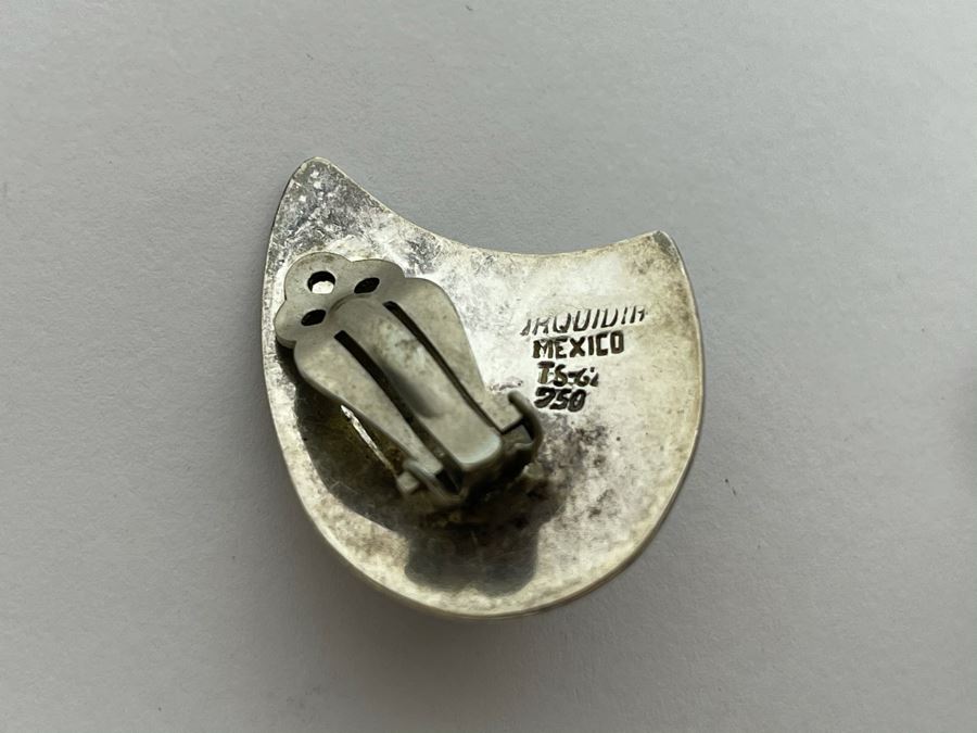 Vintage Sterling Silver Clip-On Earrings From Mexico 22.6g [Photo 6]
