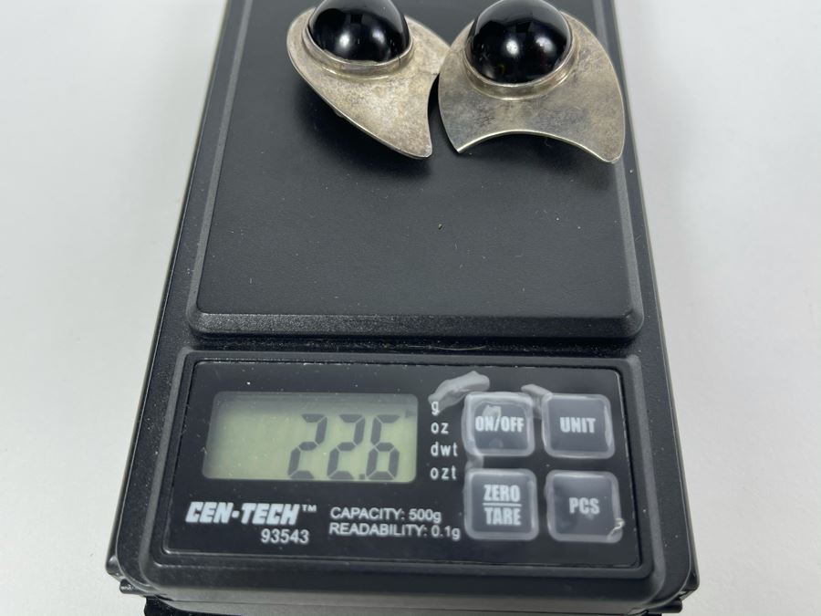 Vintage Sterling Silver Clip-On Earrings From Mexico 22.6g [Photo 7]