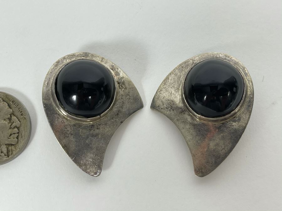 Vintage Sterling Silver Clip-On Earrings From Mexico 22.6g [Photo 2]