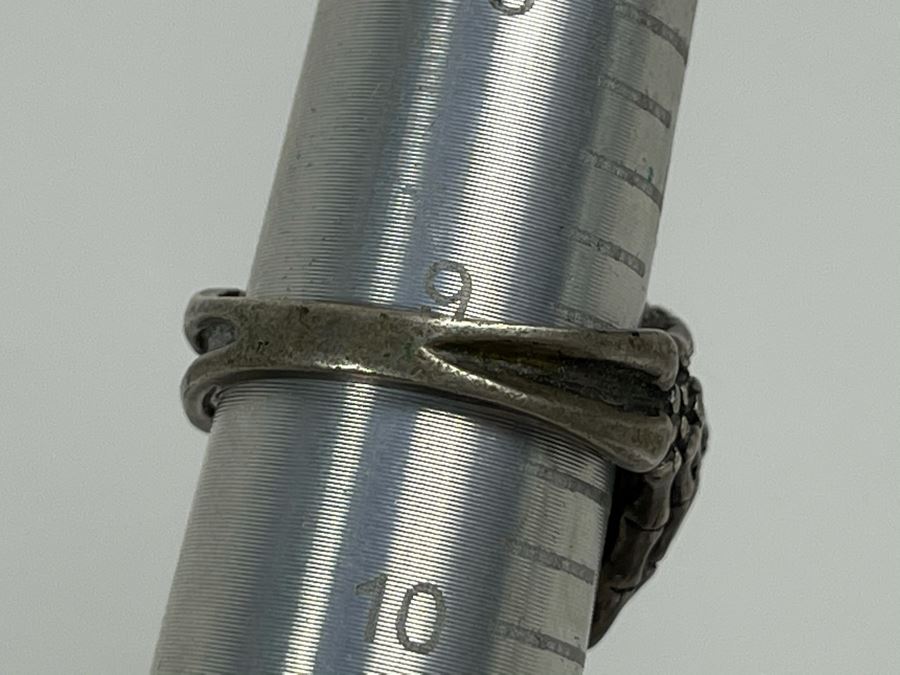 Sterling Silver Ring With Real Human Glass Eye Size 9 13.2g [Photo 8]