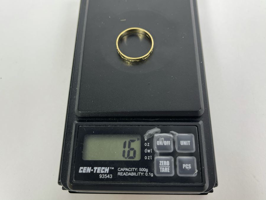 10K Gold Footprint Ring Size 8.25 1.6g [Photo 9]