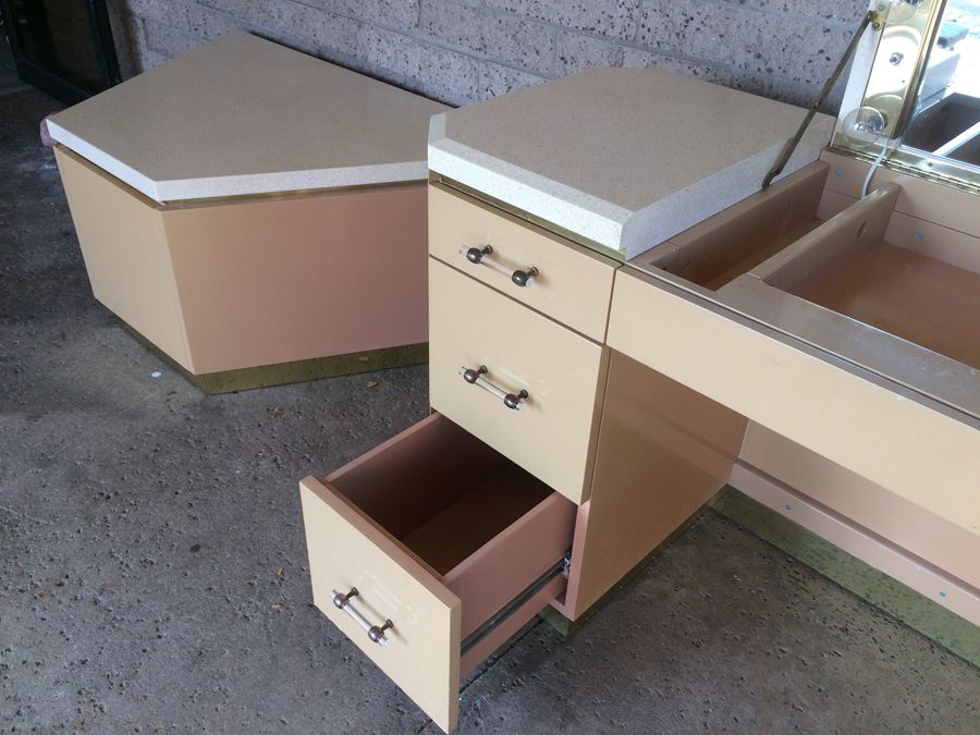 Hollywood Regency Vanity and Side Table [Photo 14]