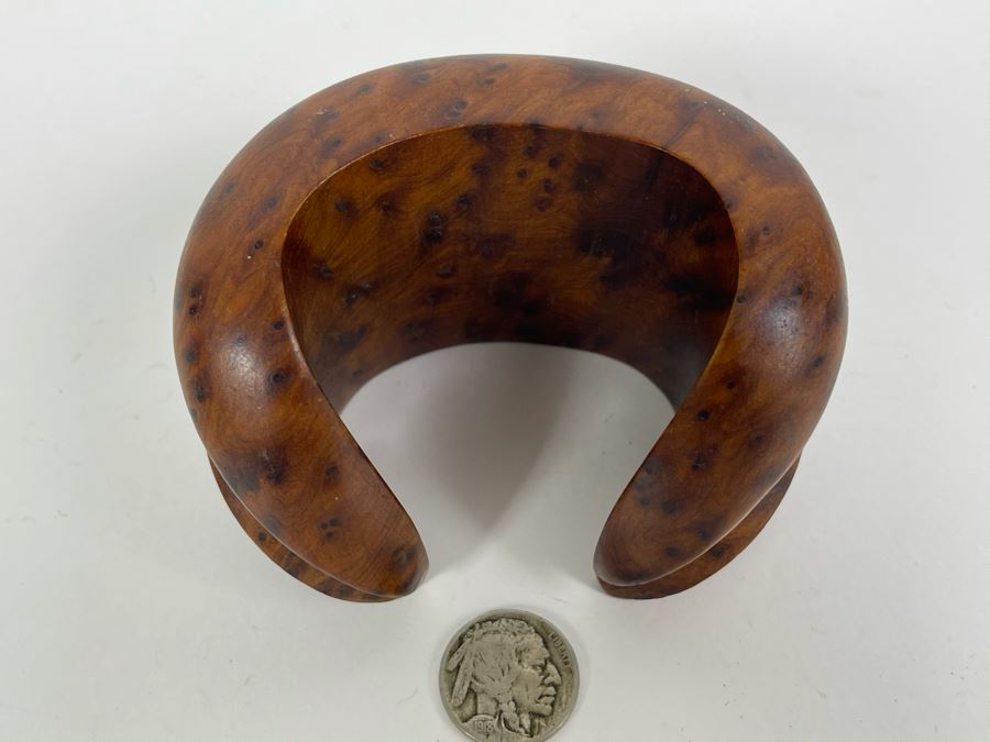 Carved Wooden Cuff Bracelet [Photo 5]
