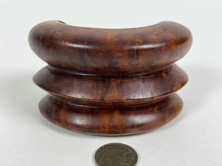Carved Wooden Cuff Bracelet [Photo 1]