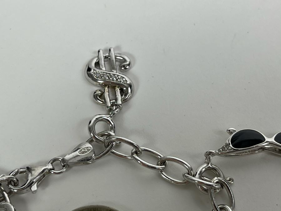 Sterling Silver Charm Bracelet 27.3g [Photo 5]