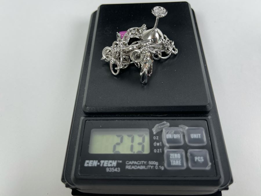 Sterling Silver Charm Bracelet 27.3g [Photo 9]