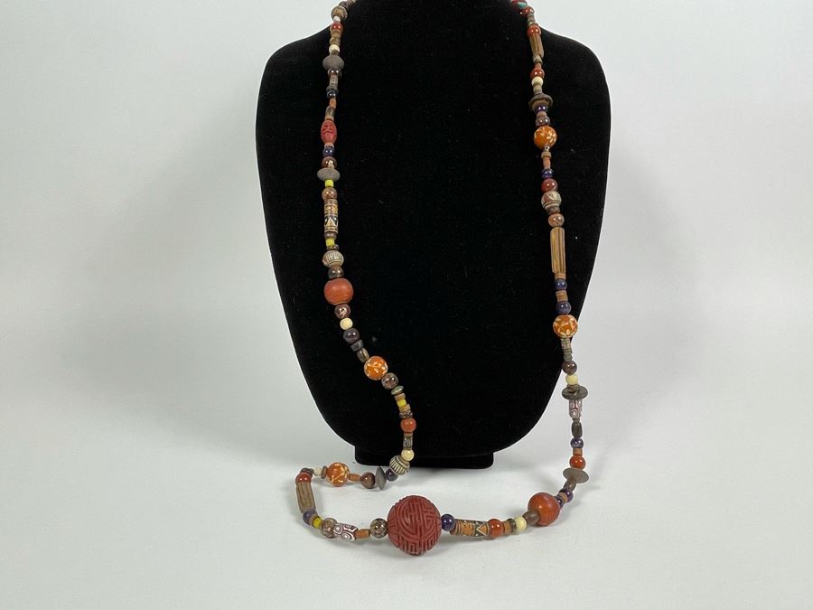 Large Vintage Multi-Beaded 48' Necklace [Photo 2]