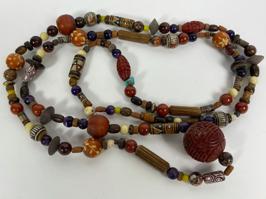 Large Vintage Multi-Beaded 48' Necklace [Photo 13]