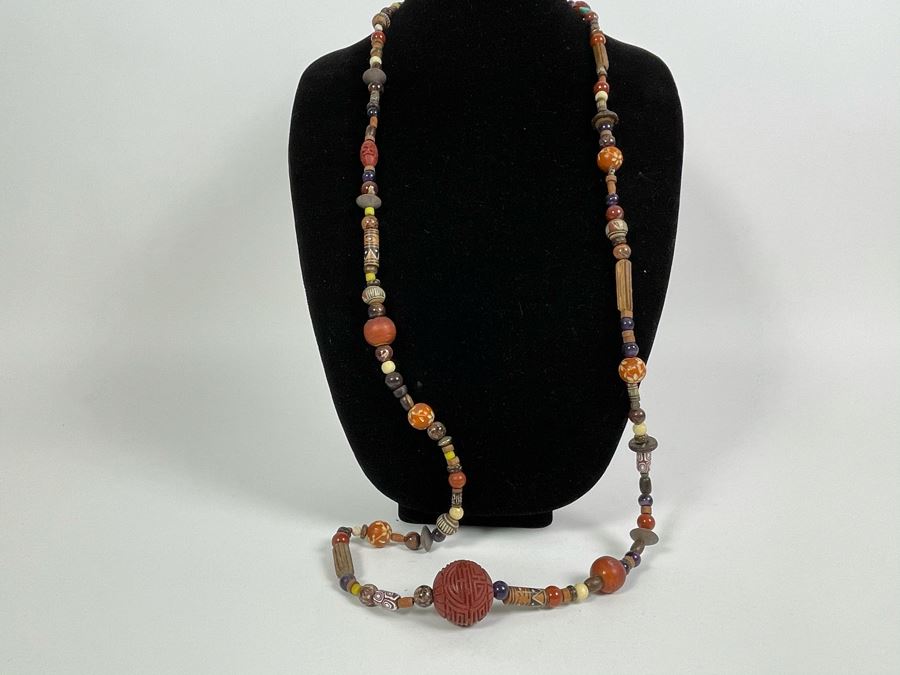 Large Vintage Multi-Beaded 48' Necklace [Photo 1]