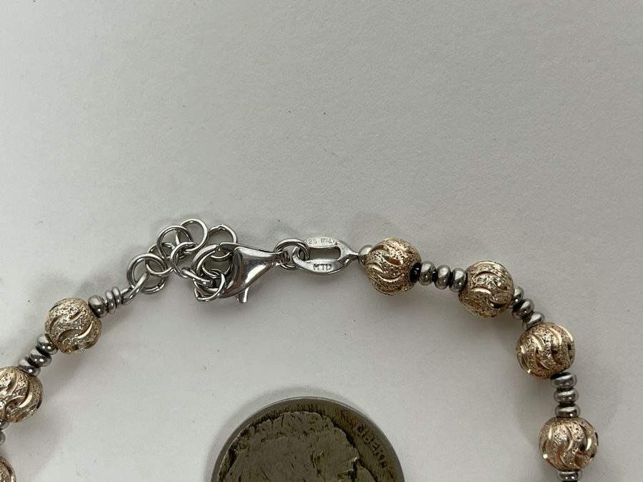 Sterling Silver Italian 8' Bracelet 9.8g [Photo 7]