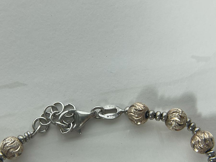 Sterling Silver Italian 8' Bracelet 9.8g [Photo 8]