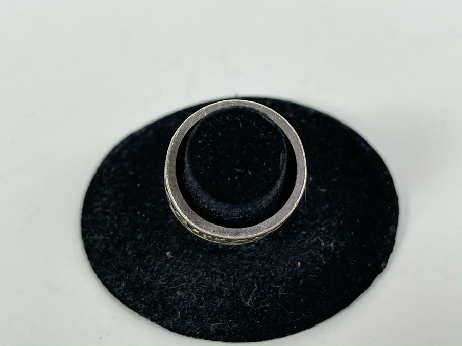 Vintage Sterling Silver Modernist Ring Size 6 8.7g [Photo 6]