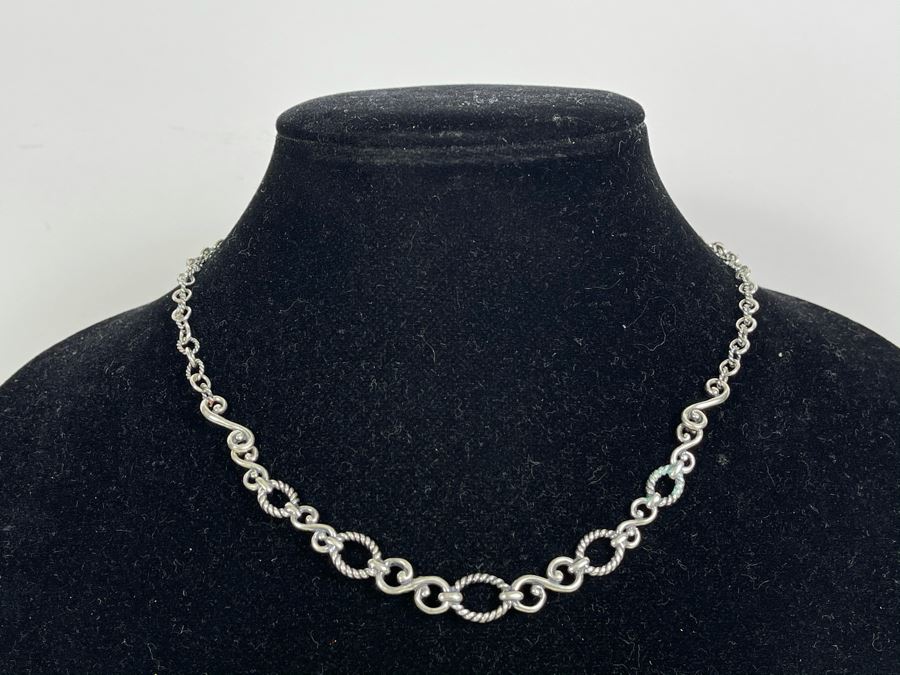 Sterling Silver Necklace 16L 19.3g [Photo 1]