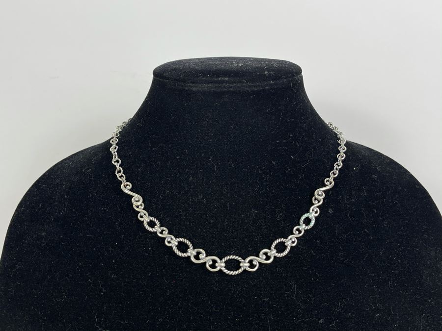 Sterling Silver Necklace 16L 19.3g [Photo 3]