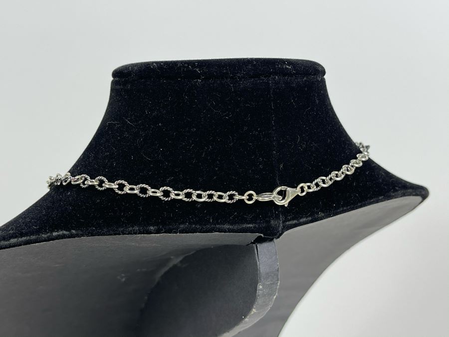 Sterling Silver Necklace 16L 19.3g [Photo 5]