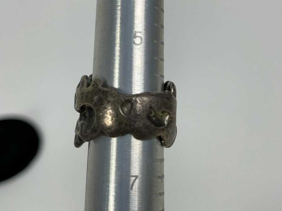 Vintage Sterling Silver Modernist Ring Size 6 Signed Gusterman's 17g [Photo 8]