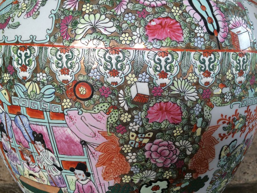 Vintage Chinese Fish Bowl Or Jardiniere [Photo 4]