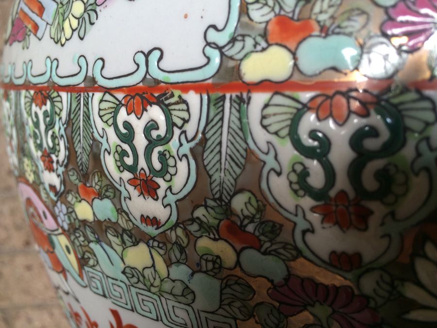 Vintage Chinese Fish Bowl Or Jardiniere [Photo 24]