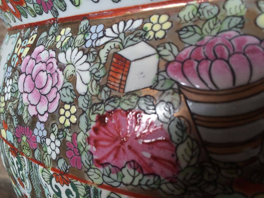 Vintage Chinese Fish Bowl Or Jardiniere [Photo 25]