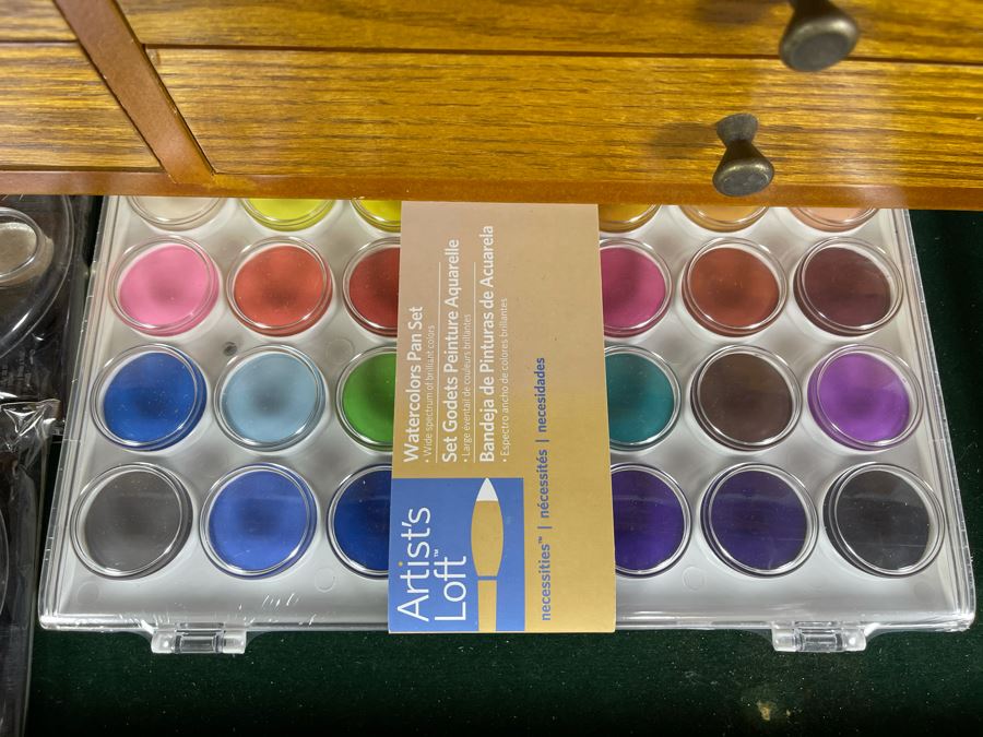 Thomas Museum Series Wooden Toolbox Jewelry Box Art Supply Box With Paints - See Photos 23W X 10D X 14.5H [Photo 10]