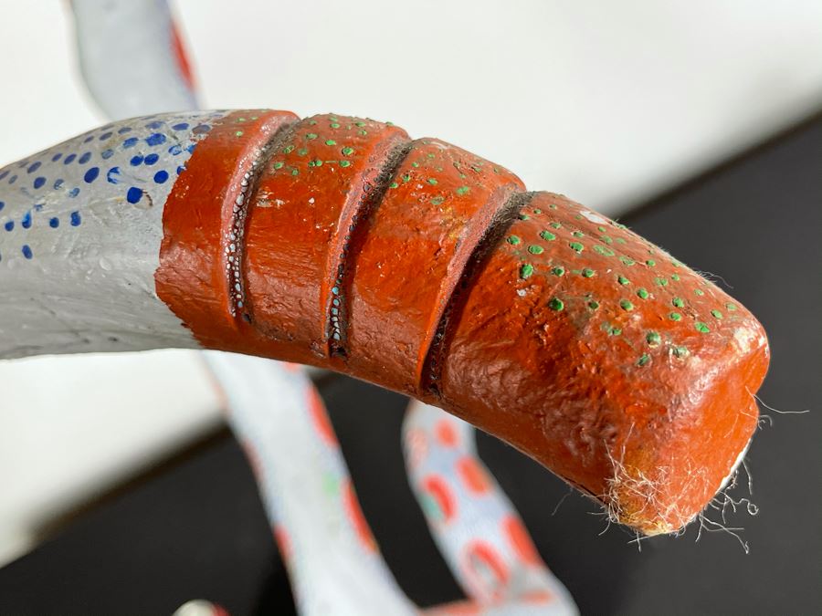 Large Hand Painted Mexican Organic Wooden Snake 46W X 22D X 14H [Photo 12]