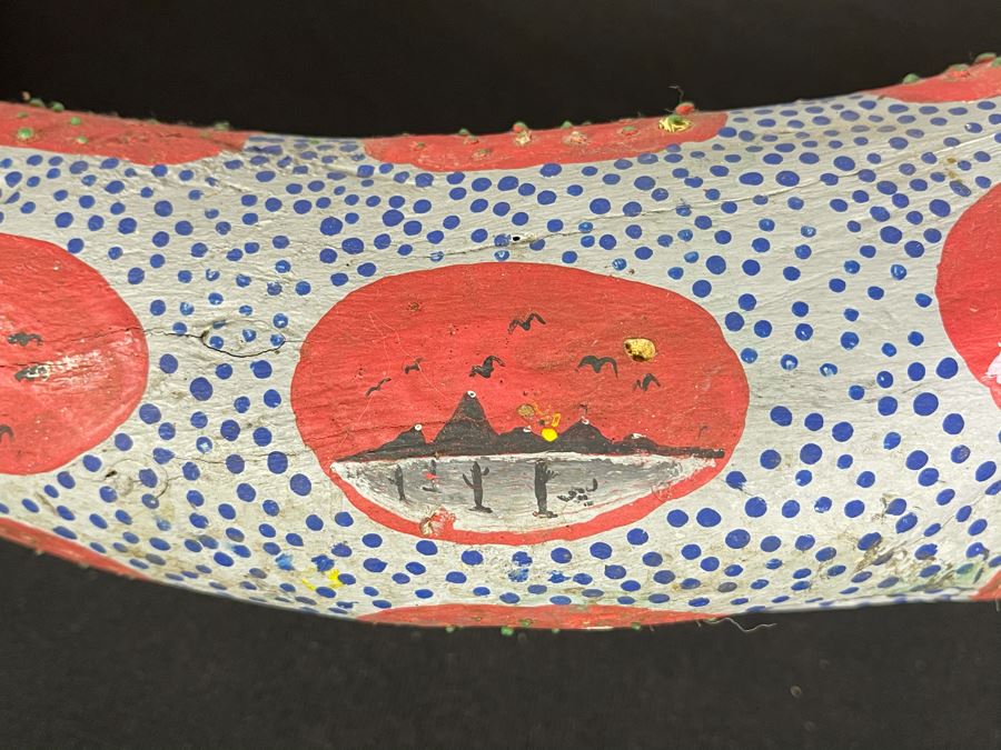 Large Hand Painted Mexican Organic Wooden Snake 46W X 22D X 14H [Photo 8]