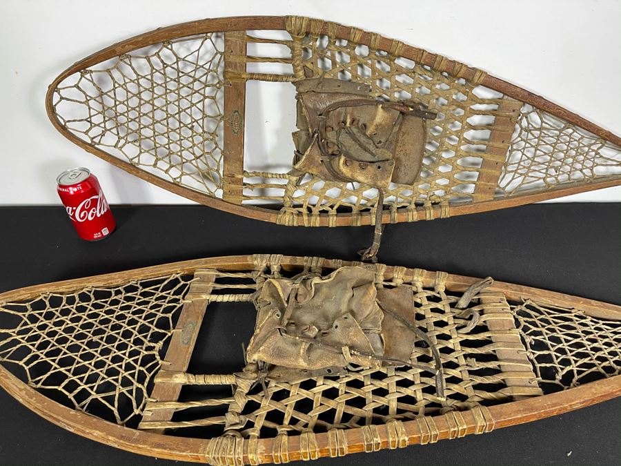 Pair Of Antique Snowshoes Made By C. A. Lund Co Record Hastings, MN 47W X 12.5H [Photo 4]