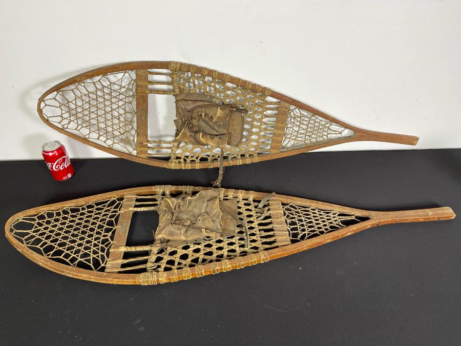 Pair Of Antique Snowshoes Made By C. A. Lund Co Record Hastings, MN 47W X 12.5H [Photo 3]