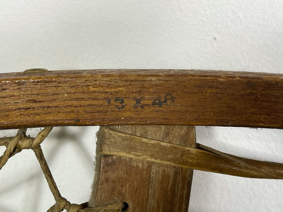 Pair Of Antique Snowshoes Made By C. A. Lund Co Record Hastings, MN 47W X 12.5H [Photo 13]