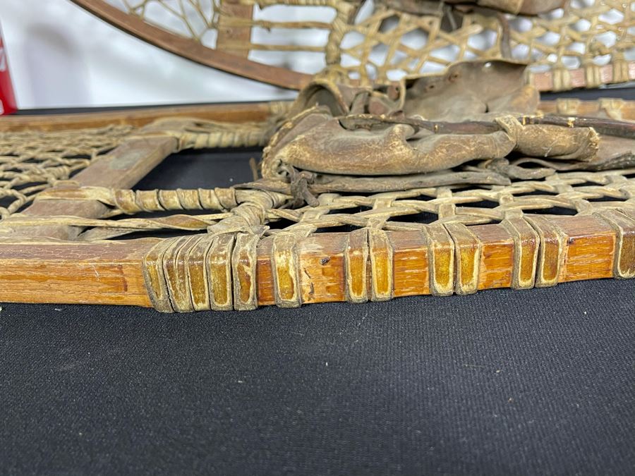 Pair Of Antique Snowshoes Made By C. A. Lund Co Record Hastings, MN 47W X 12.5H [Photo 11]