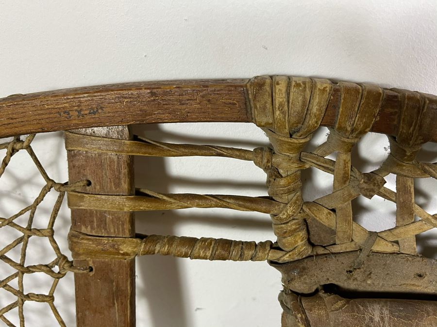 Pair Of Antique Snowshoes Made By C. A. Lund Co Record Hastings, MN 47W X 12.5H [Photo 6]