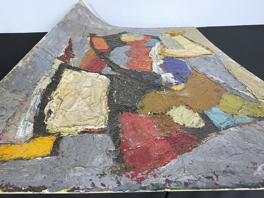 Original Signed Fred Hocks (1886-1981) Painting On Canvas Board 24 X 30 (Ferdinand Hocks) - Faded Tag On Back Indicates 1950s Painting Featured In The Museum Of Art Exhibit - Board Is Warped In One Corner With Damage As Shown In Photos [Photo 19]