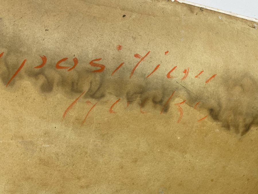 Original Signed Fred Hocks (1886-1981) Painting On Canvas Board 24 X 30 (Ferdinand Hocks) - Faded Tag On Back Indicates 1950s Painting Featured In The Museum Of Art Exhibit - Board Is Warped In One Corner With Damage As Shown In Photos [Photo 14]