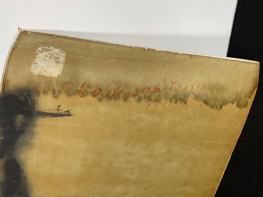 Original Signed Fred Hocks (1886-1981) Painting On Canvas Board 24 X 30 (Ferdinand Hocks) - Faded Tag On Back Indicates 1950s Painting Featured In The Museum Of Art Exhibit - Board Is Warped In One Corner With Damage As Shown In Photos [Photo 13]