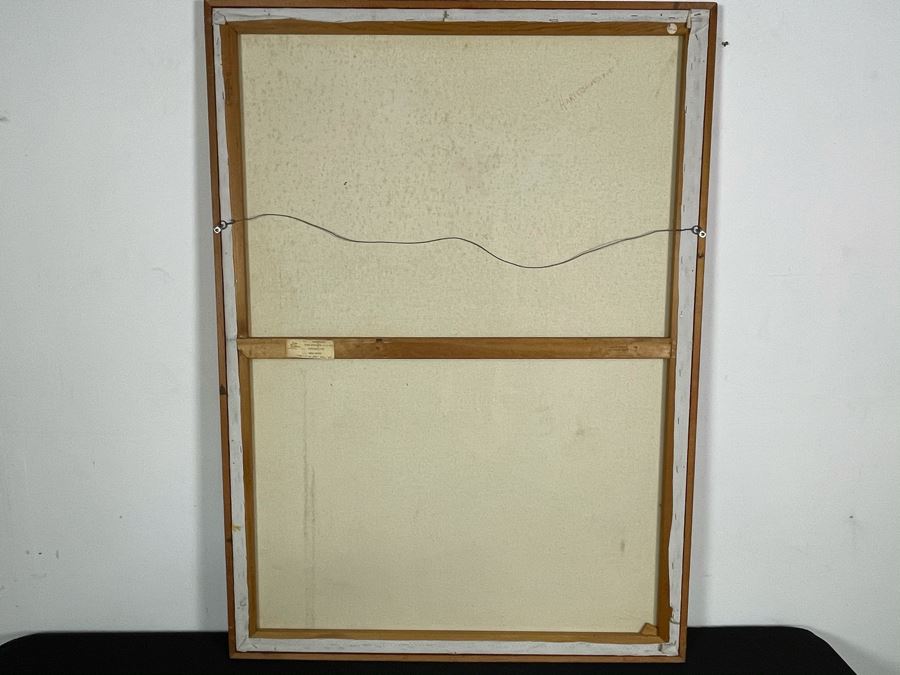 Original Fred Hocks (1886-1981) Painting On Canvas Titled 'Harlequinesque' 36 X 50 (Ferdinand Hocks) - Painting Featured In The 1976 Retrospective Work At The San Diego Museum Of Art (Gallery Tag On Back Of Painting) [Photo 16]