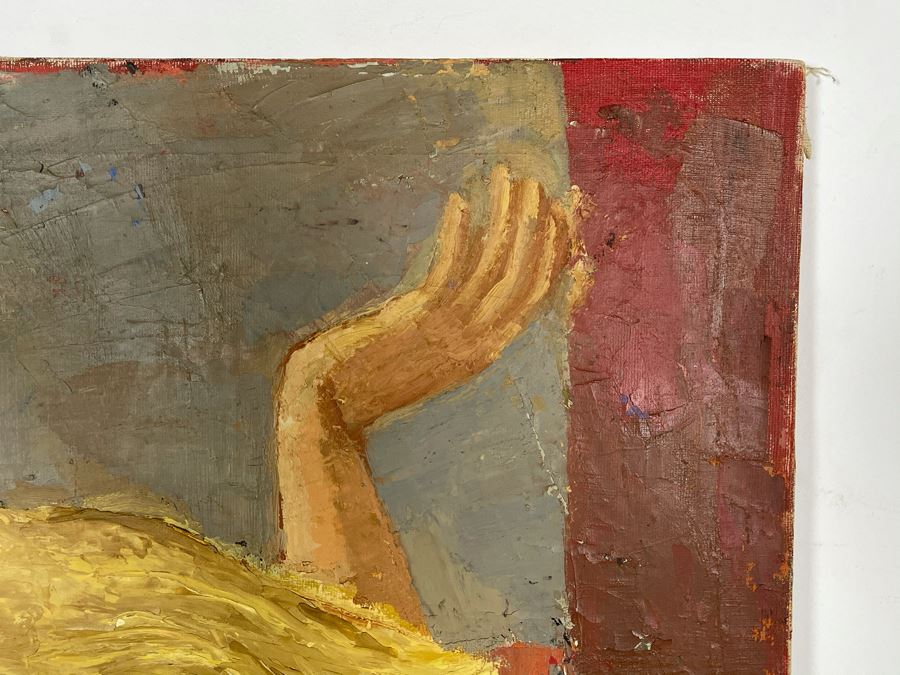 Original Mid-Century Nude Painting On Canvas Unsigned Attributed To Fred Hocks (Client Was Friends With Artist) 30W X 40H [Photo 8]