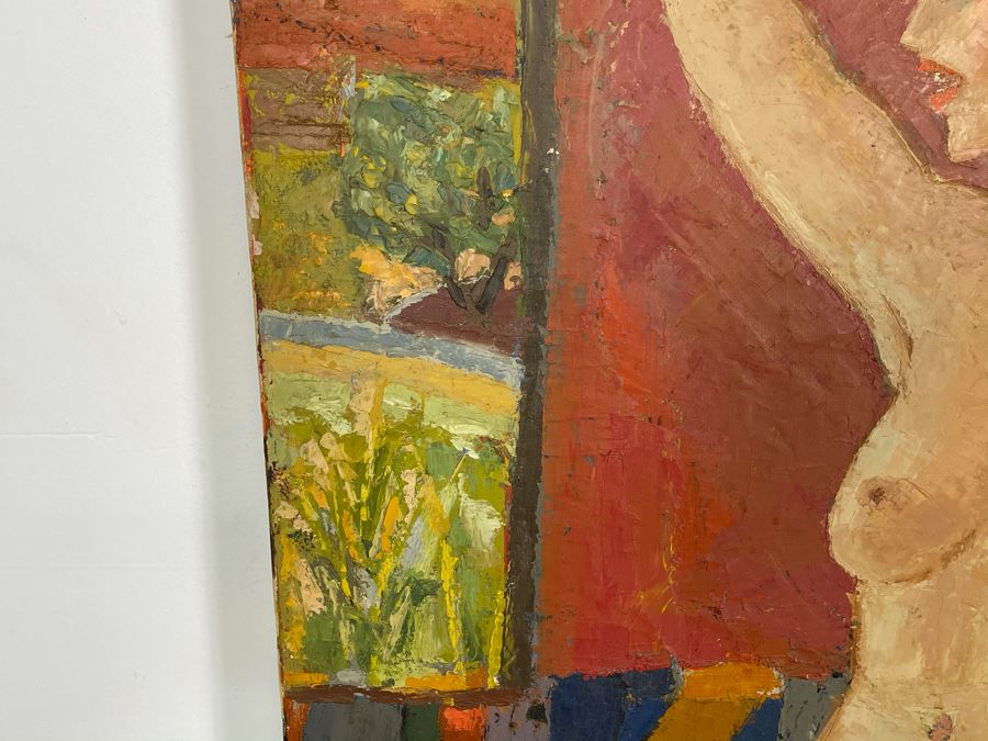 Original Mid-Century Nude Painting On Canvas Unsigned Attributed To Fred Hocks (Client Was Friends With Artist) 30W X 40H [Photo 6]