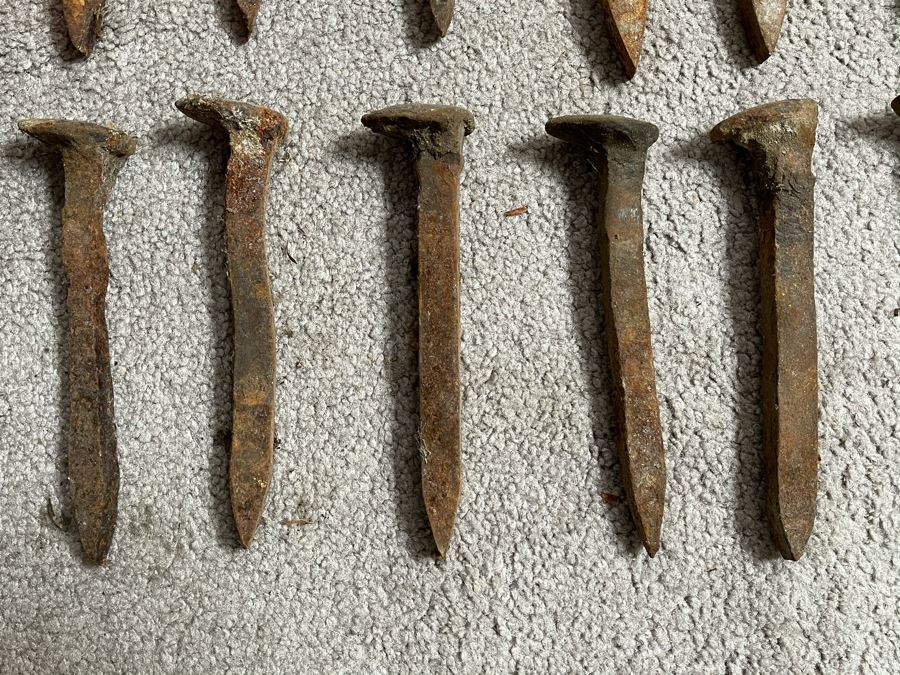 Collection Of 27 Old Hand Forged Railroad Spikes [Photo 8]