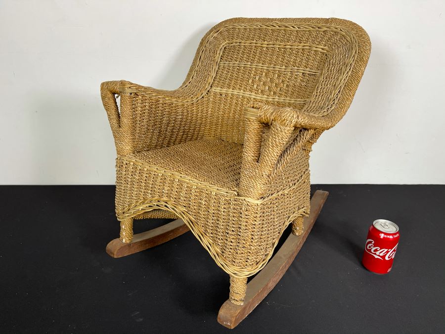 Antique Child's Wooven Rocking Chair 18W X 23D X 22H [Photo 3]