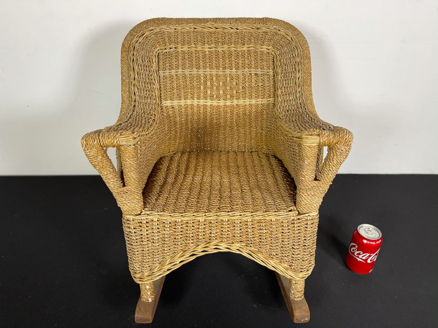 Antique Child's Wooven Rocking Chair 18W X 23D X 22H [Photo 4]