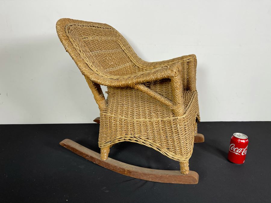 Antique Child's Wooven Rocking Chair 18W X 23D X 22H [Photo 6]