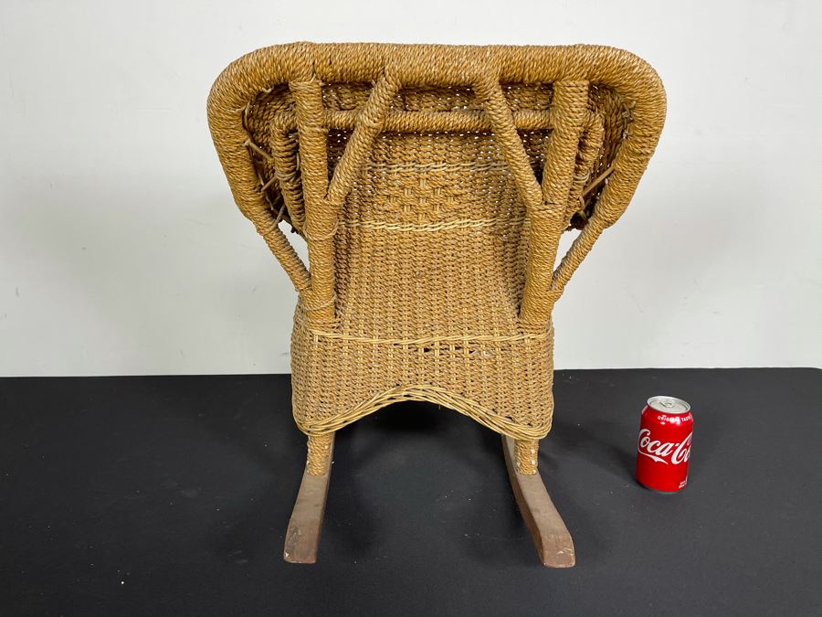 Antique Child's Wooven Rocking Chair 18W X 23D X 22H [Photo 7]