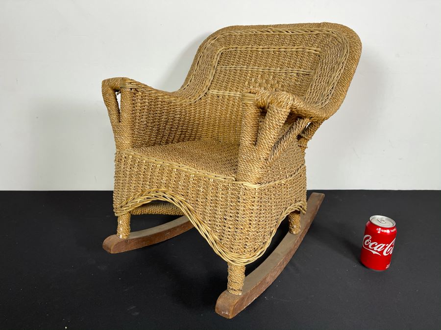 Antique Child's Wooven Rocking Chair 18W X 23D X 22H [Photo 2]