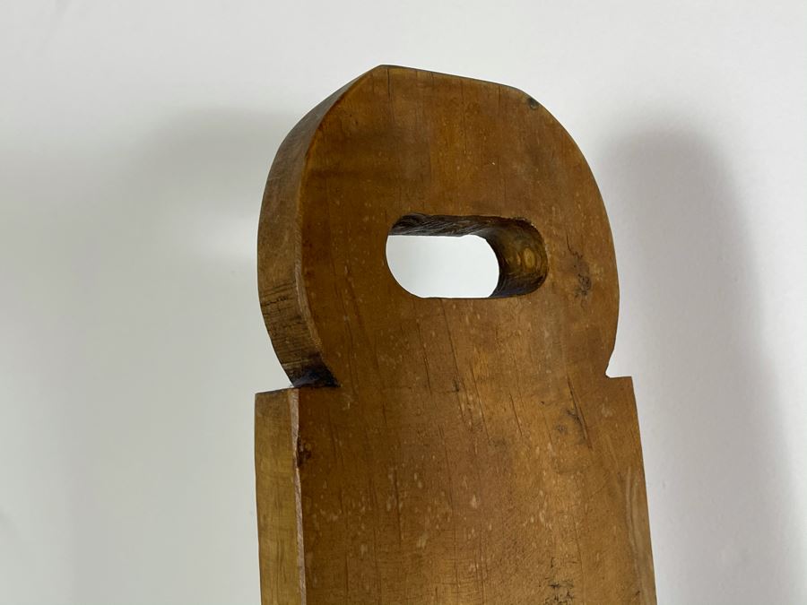 Antique Wooden Birthing Chair (Chair Has Been Repaired With Steel Bar Attaching Back To Seat) 18.5W X 11D X 40H [Photo 7]